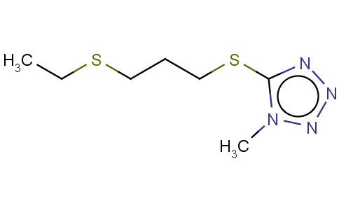 1H-TETRAZOLE, 5-((3-(ETHYLTHIO)PROPYL)THIO)-1-METHYL-